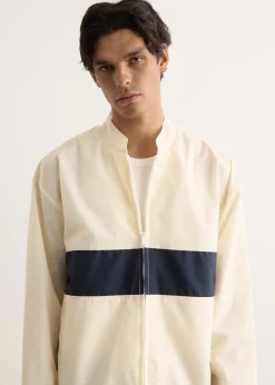 Stripe Nylon Oxford Boat Jacket