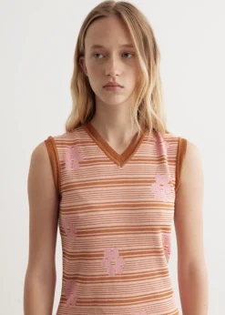 Striped Flowers Dress