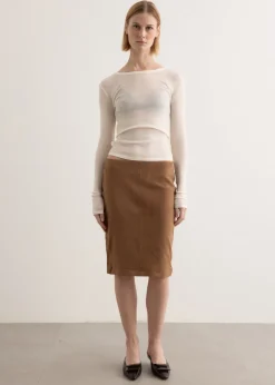 Suede Pencil Skirt