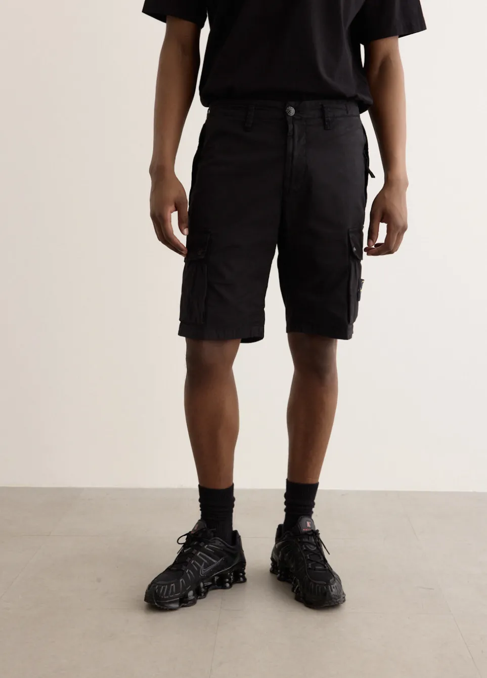 Supima Cotton Twill Stretch Cargo Shorts