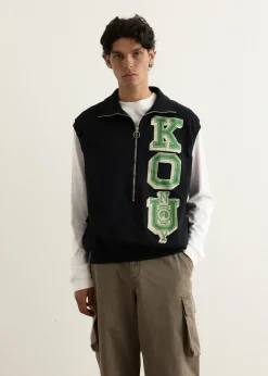 30/-SWT Knit Half Zip Vest (KO.U)
