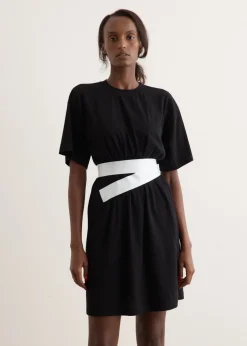 Taped Jersey Mini Dress