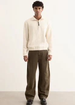 Textured Cotton Pullover