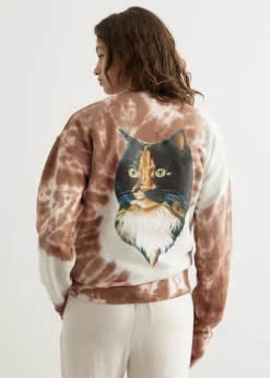 Tie-Dye Cat Sweatshirt