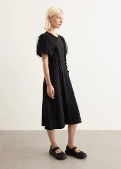 Tulle Overlay Multi Ruffle Frill Dress