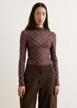 Tyne Long Sleeve Check Top