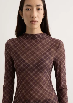 Tyne Long Sleeve Check Top