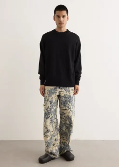 1981U Distressed Monogram Denim Jeans