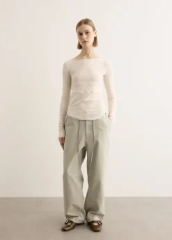 Velvet Corset Point Sleeve Top