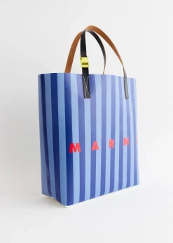 Vertical Stripe Shopping Tote Bag