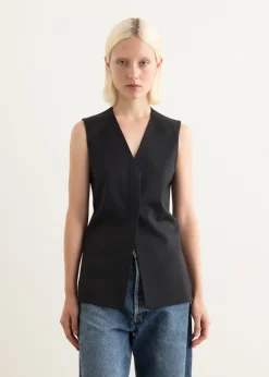 Waist Point Wool Vest