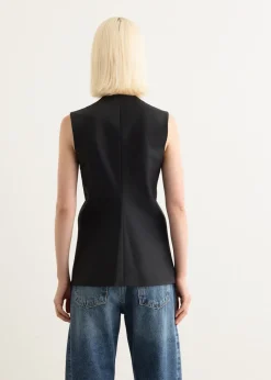 Waist Point Wool Vest