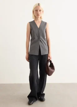 Waist Point Wool Vest