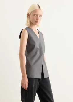 Waist Point Wool Vest