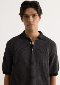 Washi 2 Tone Knit Polo