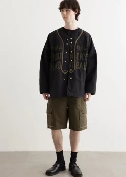 Weather Cotton Oil Coating Baseball Blouson