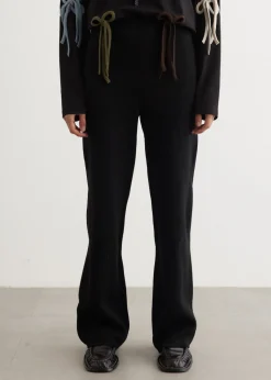 Wool Petal Pattern Pants