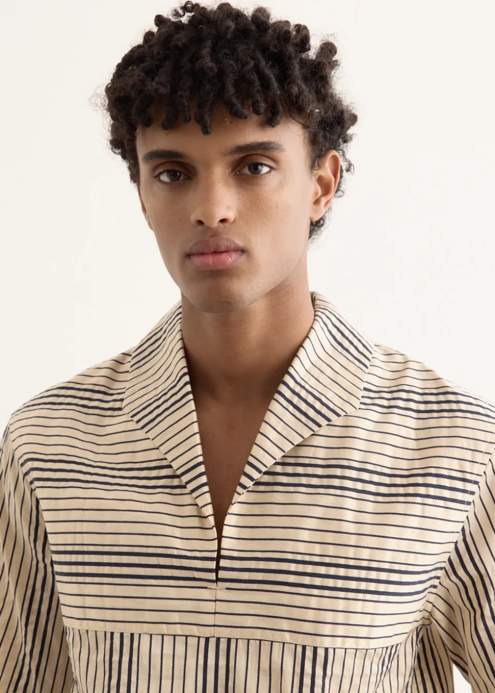 Woven Stripe Nautical Shirt
