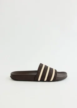 x Wales Bonner Adilette 'Dark Brown' Slides