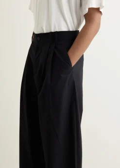 Yale Cotton Double Pleat Volume Pants