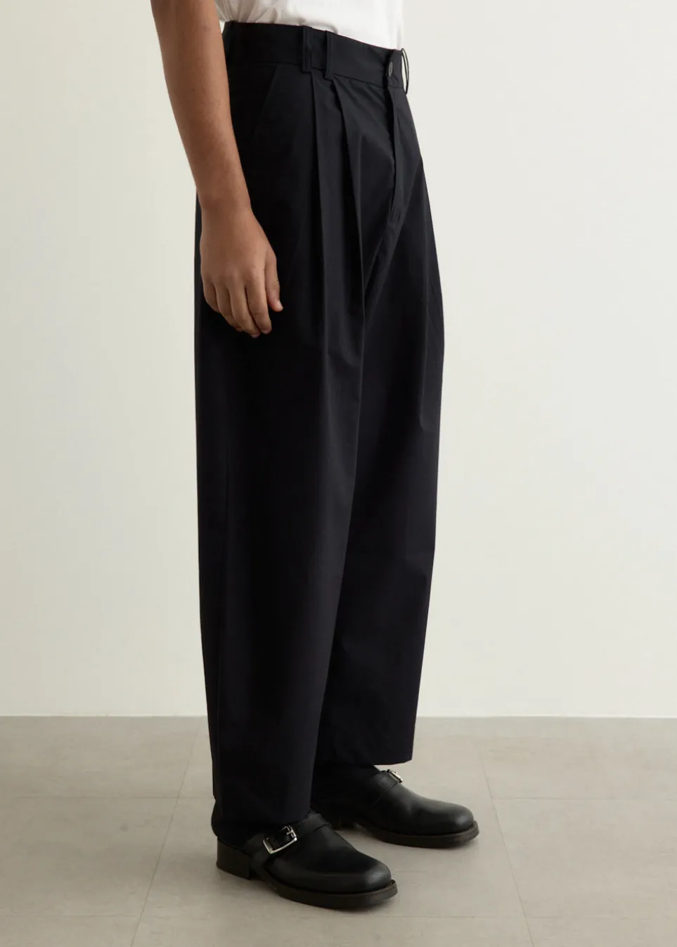 Yale Cotton Double Pleat Volume Pants