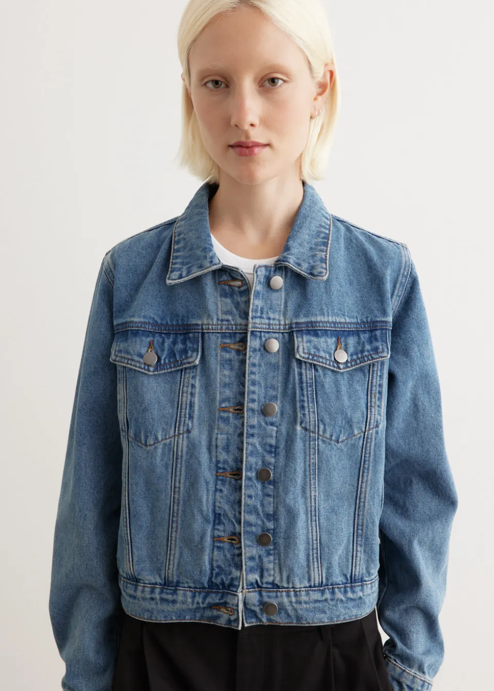 Zipper Denim Jacket