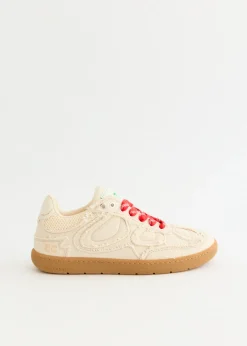 08 Canvas Raw Edge Sneakers