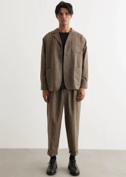 2 Pleats Tapered Twill Pants