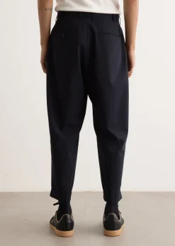 2 Pleats Wool Tropical Pants