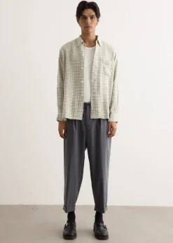 2 Pleats Wool Tropical Pants