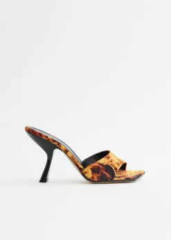 Adele Printed Flames Mules