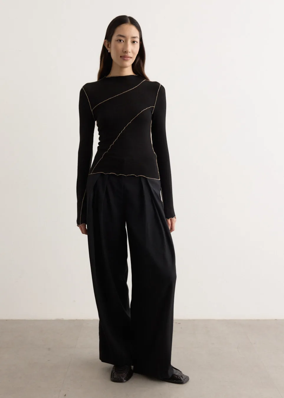 Azaelia Long Sleeve Panelled Top