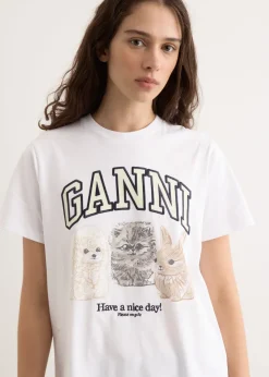 Basic Cotton Jersey Animals Relaxed T-Shirt