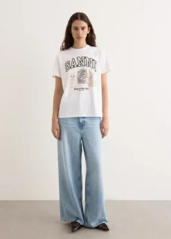 Basic Cotton Jersey Animals Relaxed T-Shirt