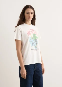 Basic Cotton Jersey Grapes Relaxed T-Shirt