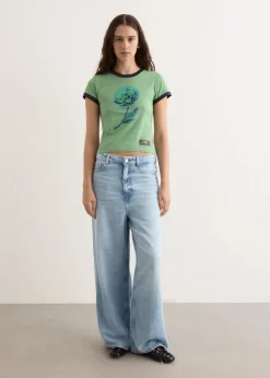 Basic Cotton Jersey Peony Baby Fit T-Shirt