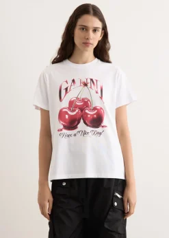 Basic Jersey Cherry Relaxed T-Shirt