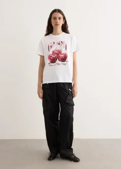 Basic Jersey Cherry Relaxed T-Shirt