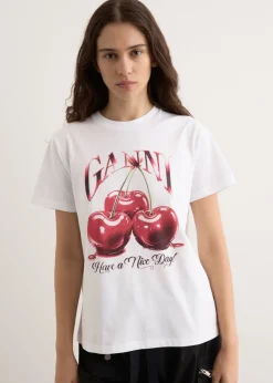Basic Jersey Cherry Relaxed T-Shirt