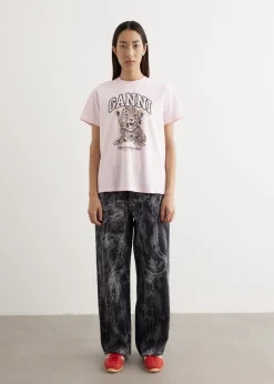 Basic Jersey Leopard Relaxed T-Shirt