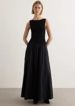 Bateau Cut Out Dress