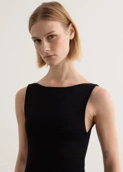 Bateau Cut Out Dress