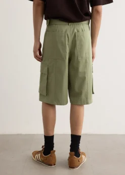 Belted Cargo Bermuda Shorts