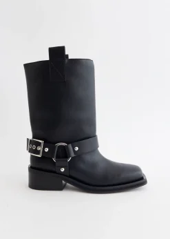 Biker Tubular Mid Shaft Boots