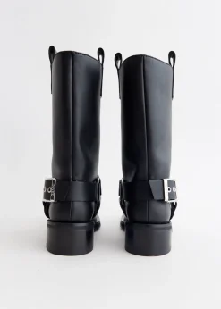 Biker Tubular Mid Shaft Boots