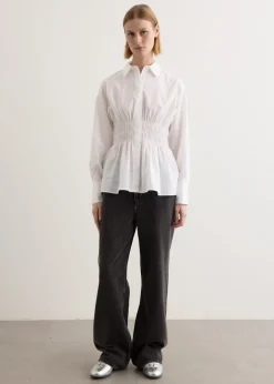 Blythe Gathered Poplin Shirt