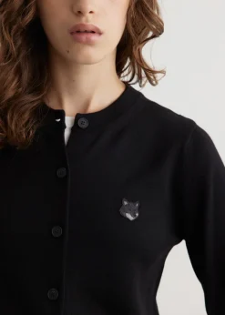 Bold Fox Head Patch Regular Cardigan