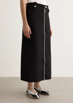 Bonded Crepe Long Skirt