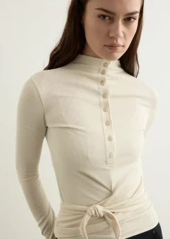 Button Up Wrap T-Shirt