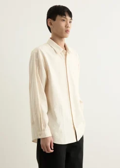Button Wide Smooth Oxford Shirt